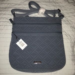 Vera Bradley Triple Zip Hipster in Charcoal